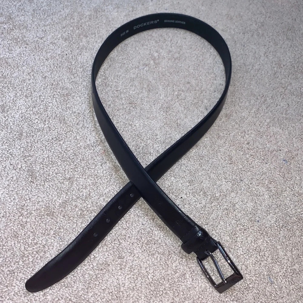 Men’s Dockers Genuine Leather Black Belt